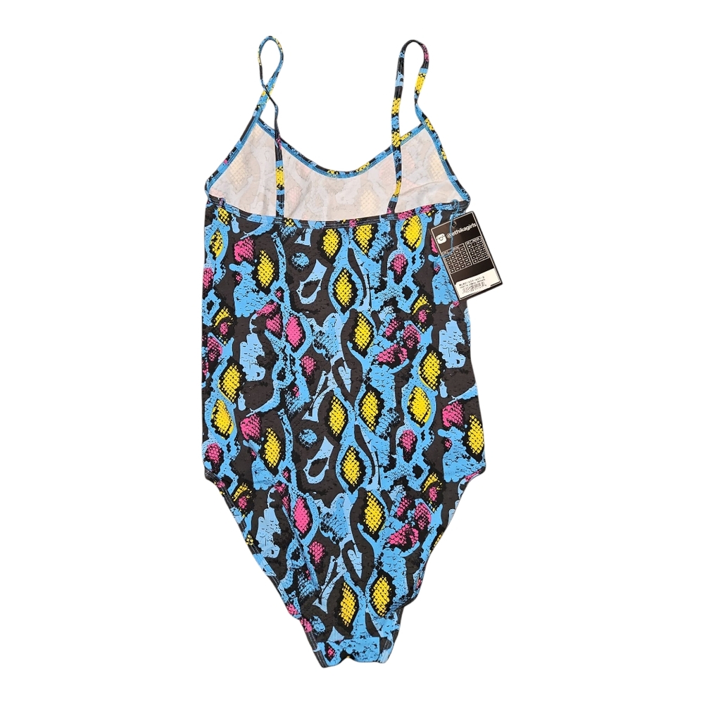 Ethika Blue and Yellow Bodysuit Top - Picture 2 of 5